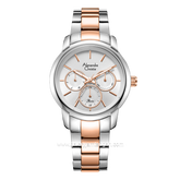 Alexandre Christie AC 2A34 BF Silver Combinasi Rosegold Dial White Stainless Steel